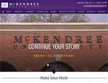 Tablet Screenshot of mckendree.edu